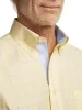 Comfort Stretch Non-Iron Check Dress Shirt With Contrast Trim - Yellow sold by Paul Fredrick