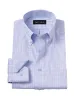 Comfort Stretch Non-Iron Gingham Dress Shirt With Contrast Trim - Blue/purple sold by Paul Fredrick