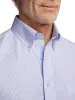 Comfort Stretch Non-Iron Gingham Dress Shirt With Contrast Trim - Blue/purple sold by Paul Fredrick