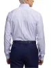 Comfort Stretch Non-Iron Gingham Dress Shirt With Contrast Trim - Blue/purple sold by Paul Fredrick