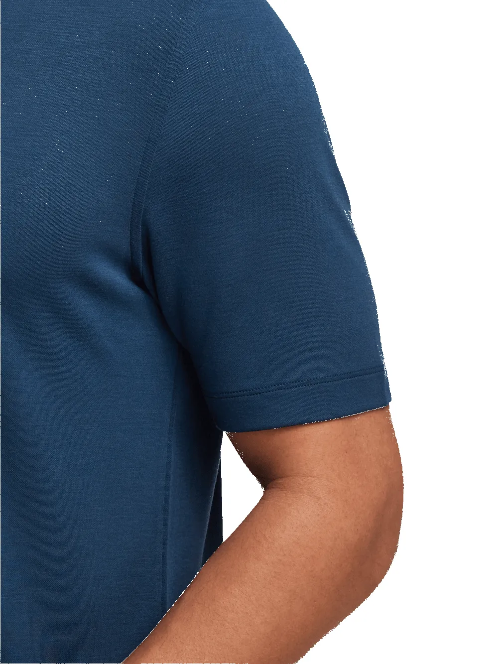 Lyocell Blend Quarter Zip Polo - Navy sold by Paul Fredrick product image thumbnail 4