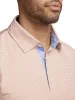 Performance Blend Three Button Polo - Orange Multi sold by Paul Fredrick