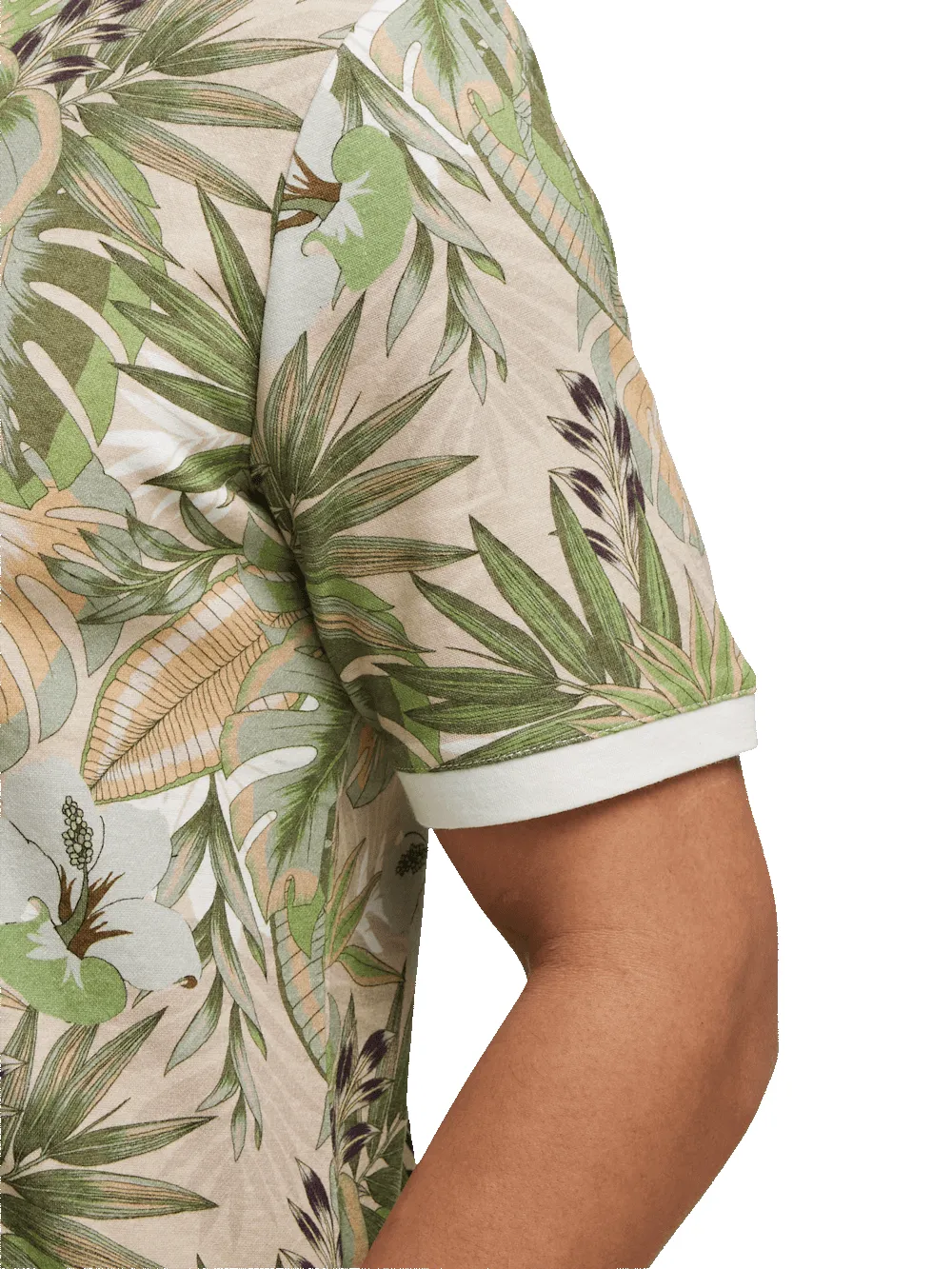 Linen Blend Button Front Camp Collar - Multi sold by Paul Fredrick product image thumbnail 4