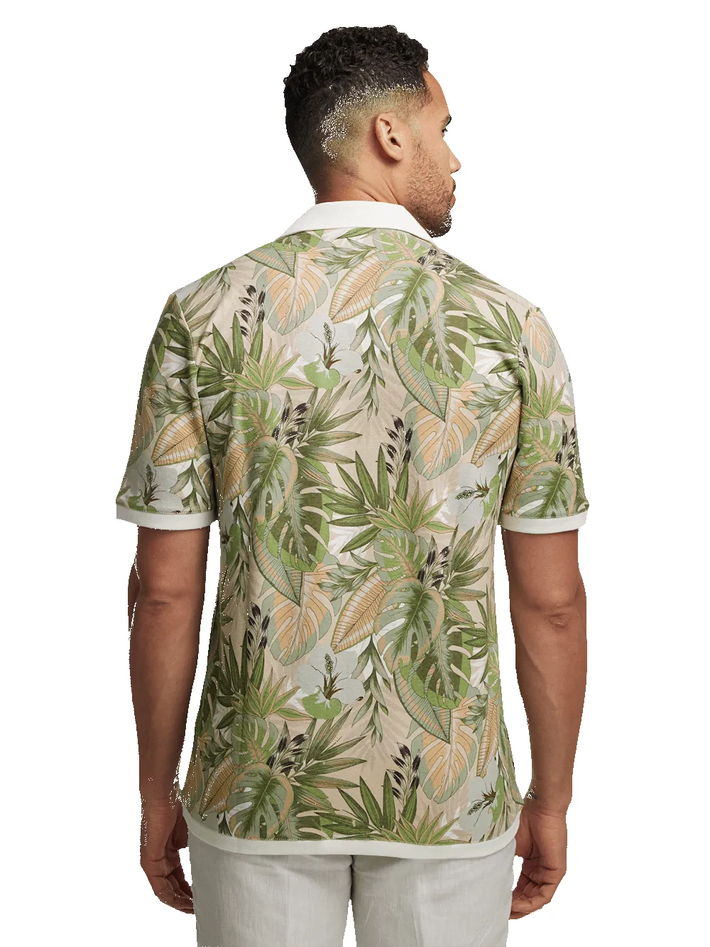 Linen Blend Button Front Camp Collar - Multi sold by Paul Fredrick product image thumbnail 5