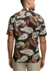 Linen Blend Tropical Print Casual Shirt - Black Multi sold by Paul Fredrick