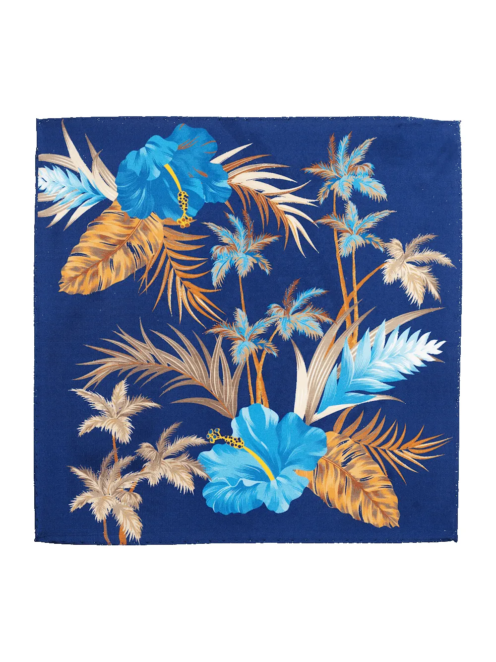 Floral Silk Pocket Square - Blue Multi sold by Paul Fredrick product image thumbnail 2