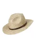 Straw Fedora With Leather Band - Natural sold by Paul Fredrick