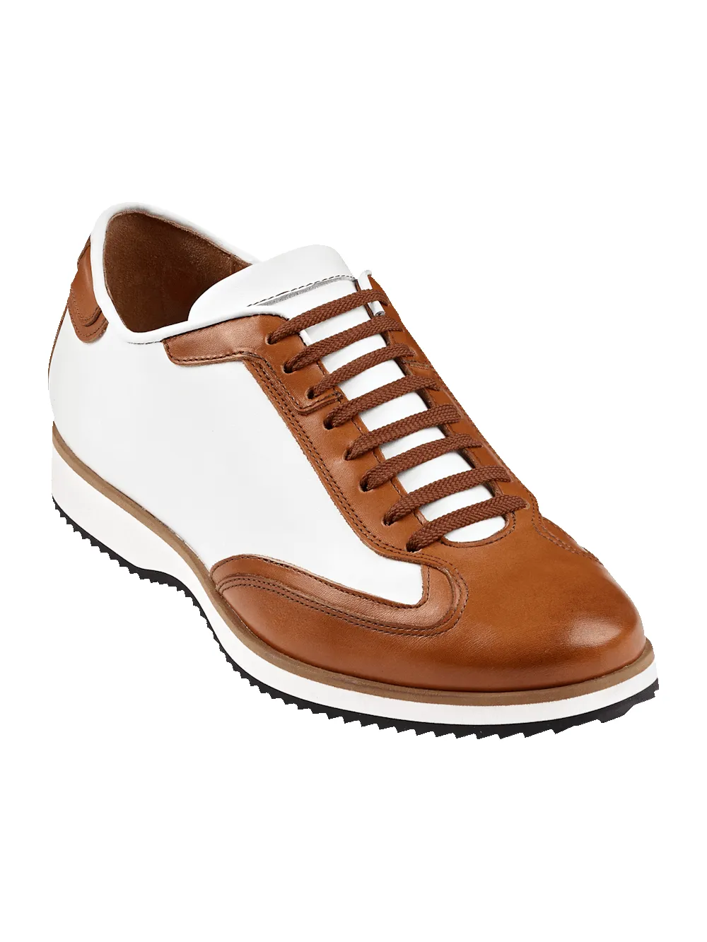 Theo Sneaker - Chestnut/white sold by Paul Fredrick