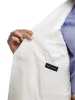 Linen Blend Double Breasted Peak Lapel Suit Jacket - White sold by Paul Fredrick