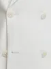 Linen Blend Double Breasted Peak Lapel Suit Jacket - White sold by Paul Fredrick