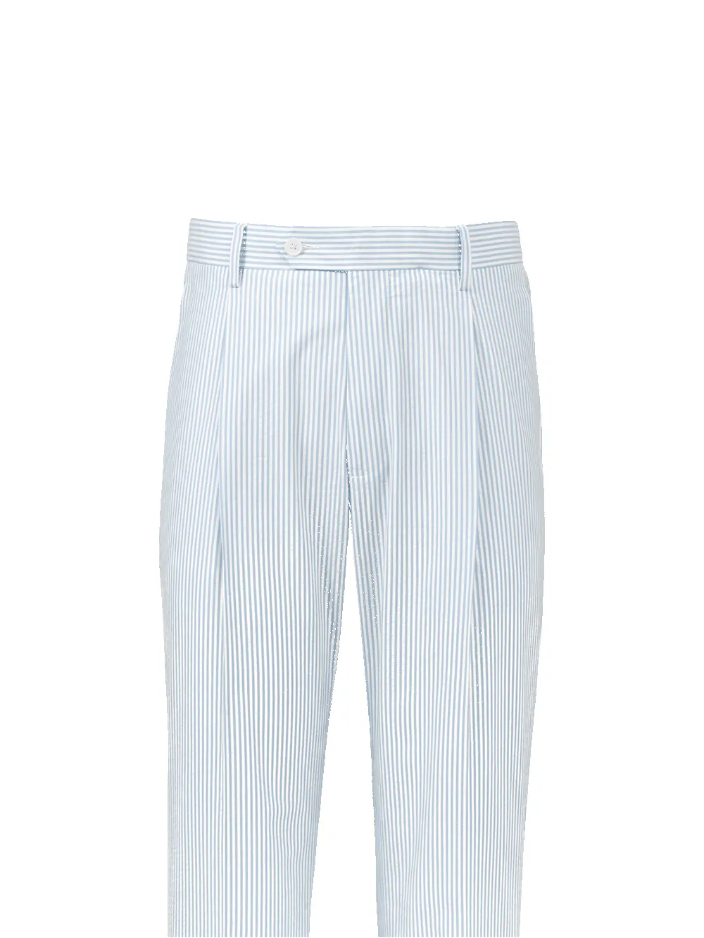 Cotton Seersucker Single Pleated Pants - Blue/white sold by Paul Fredrick product image thumbnail 2