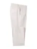 Cotton Seersucker Single Pleated Pants - Tan/white sold by Paul Fredrick