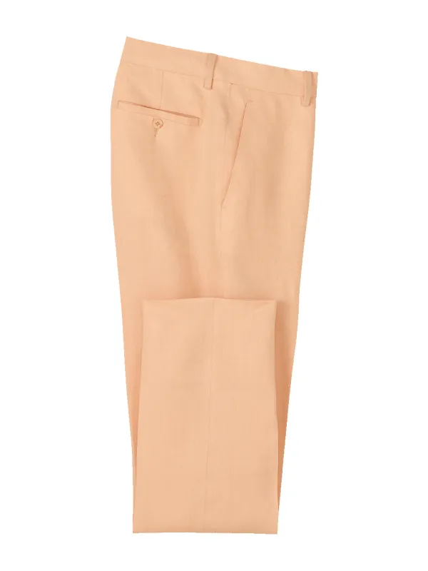 Linen Chambray Twill Pants - Apricot sold by Paul Fredrick