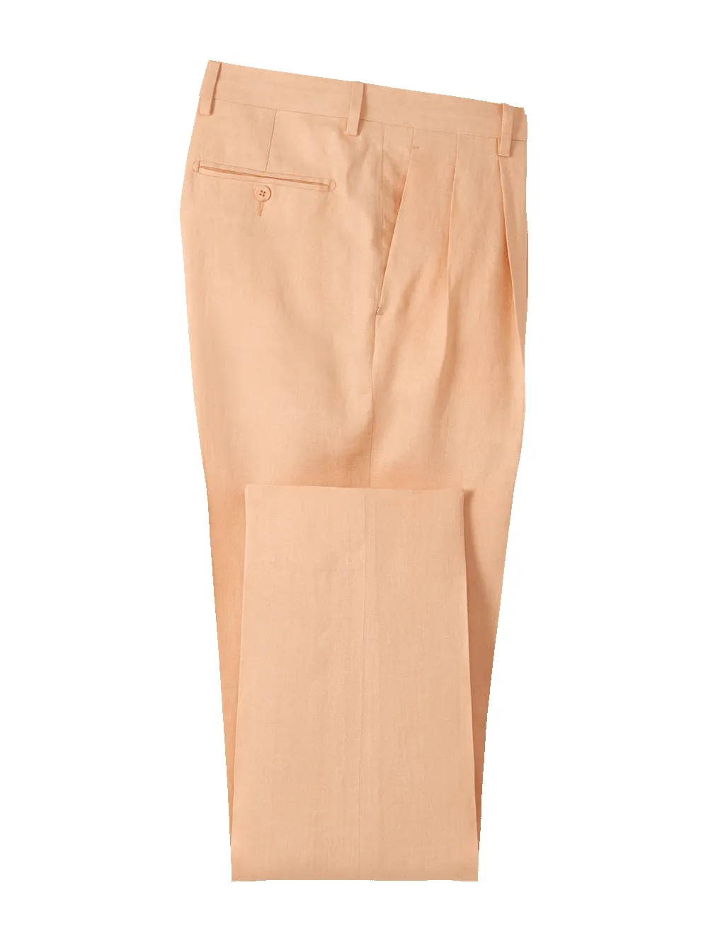 Linen Chambray Twill Pants - Apricot sold by Paul Fredrick product image thumbnail 4