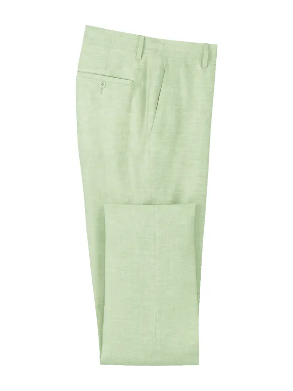 Linen Chambray Twill Pants - Mint sold by Paul Fredrick