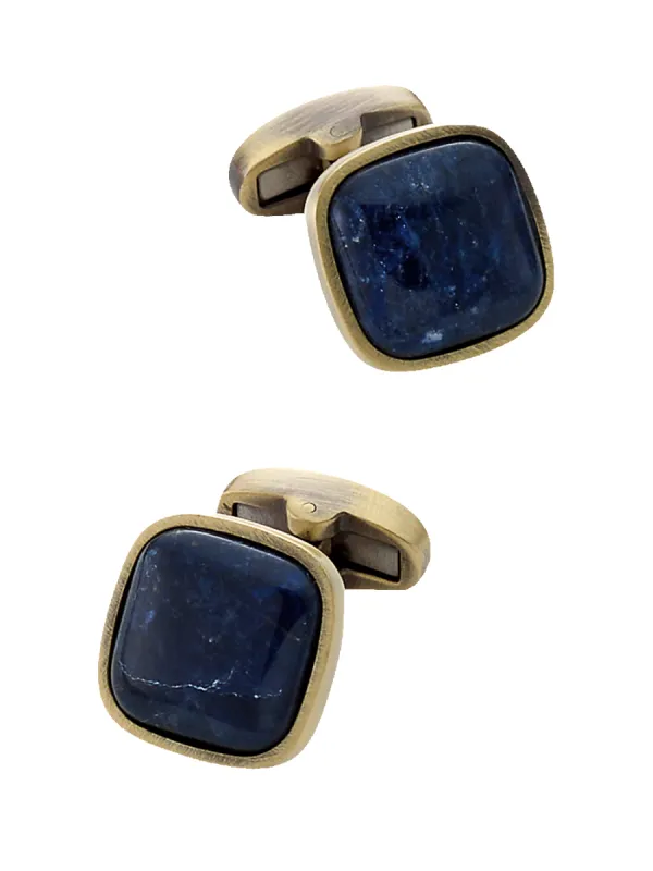 Lapis Stone Cufflinks - Blue sold by Paul Fredrick