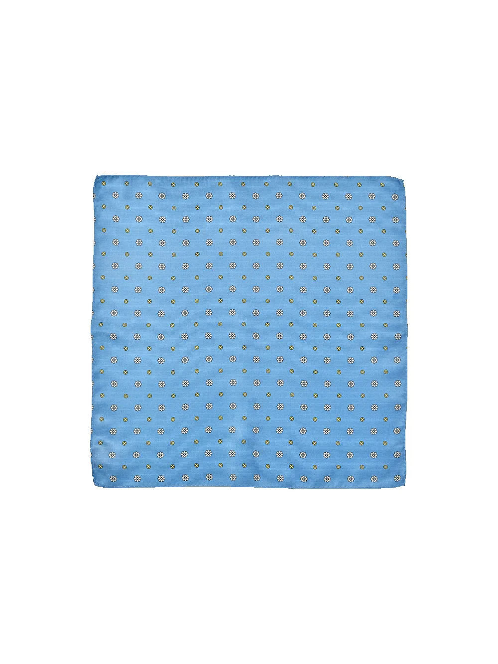 Floral Silk Pocket Square - Light Blue sold by Paul Fredrick product image thumbnail 2