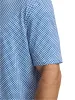 Performance Blend Three Button Patterned Performance Polo - Navy sold by Paul Fredrick