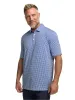 Performance Blend Three Button Patterned Performance Polo - Navy sold by Paul Fredrick