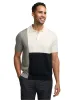 Cotton Three Button Polo - Black/white sold by Paul Fredrick