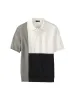 Cotton Three Button Polo - Black/white sold by Paul Fredrick