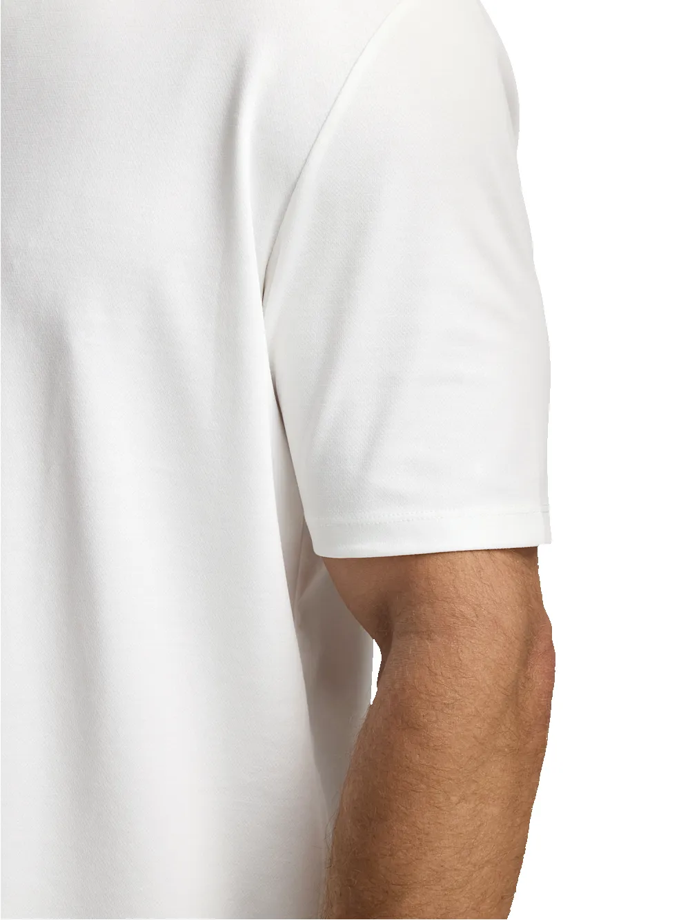 Cotton Blend Three Button Polo - White sold by Paul Fredrick product image thumbnail 4