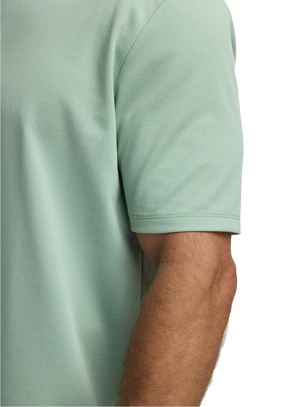 Cotton Blend Three Button Polo - Green sold by Paul Fredrick product image thumbnail 4