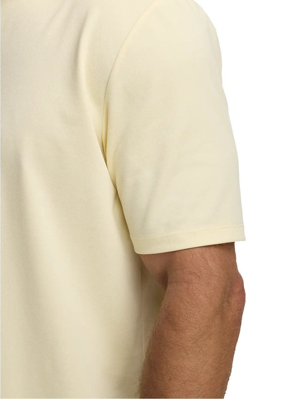 Cotton Blend Three Button Polo - Light Yellow sold by Paul Fredrick product image thumbnail 4