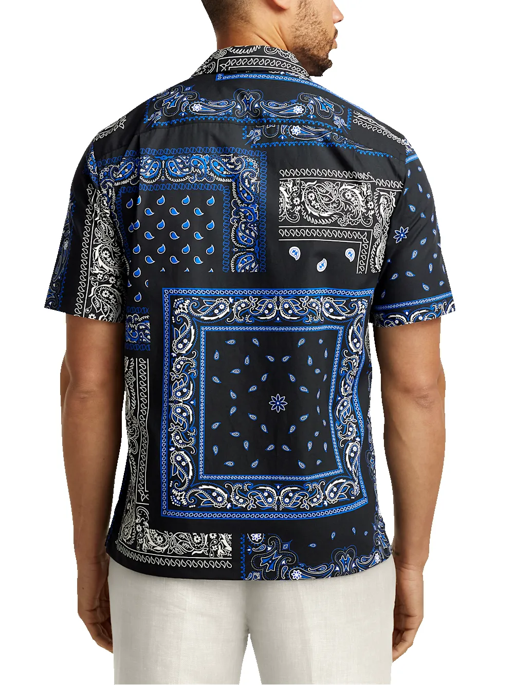 Cotton Paisley Print Casual Shirt - Black sold by Paul Fredrick product image thumbnail 5