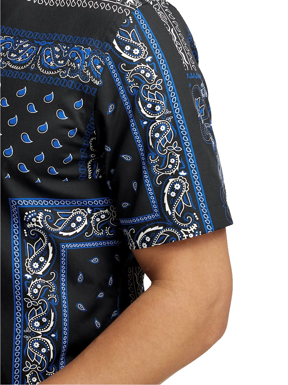 Cotton Paisley Print Casual Shirt - Black sold by Paul Fredrick product image thumbnail 4