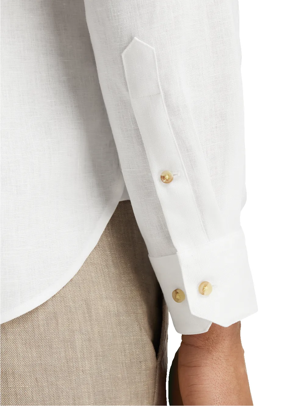 Linen Blend Print Panel Casual Shirt - Multi sold by Paul Fredrick product image thumbnail 4