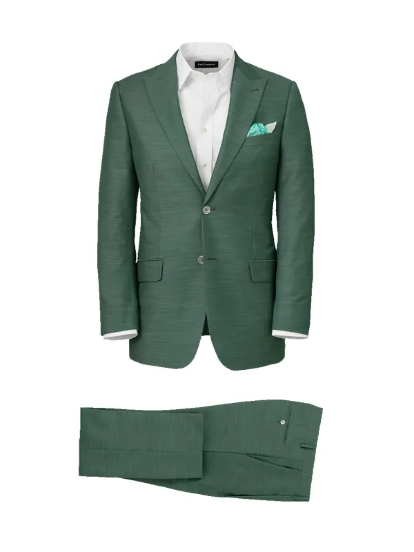 Microfiber Linen Blend Peak Lapel Suit - sold by Paul Fredrick
