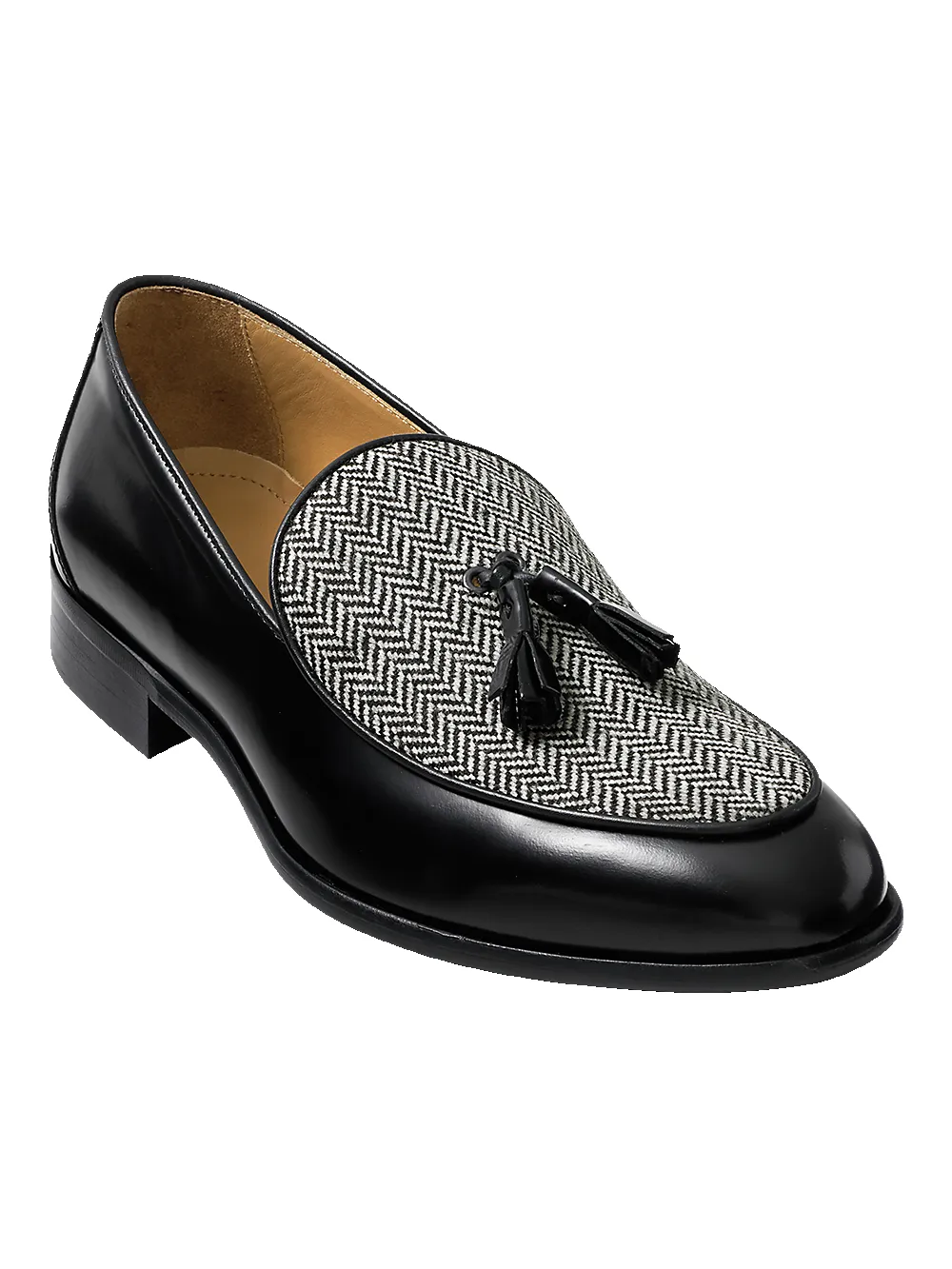 Sylvester Tassel Loafer - Black sold by Paul Fredrick