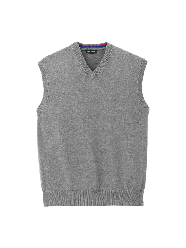 Supima Cotton Vest - Medium Grey sold by Paul Fredrick