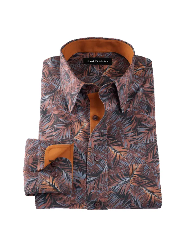 Comfort Stretch Non-Iron Botanical Dress Shirt With Contrast Trim - Multi sold by Paul Fredrick