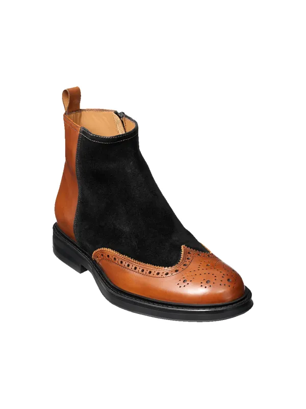 Wilson Boot - Black/tan sold by Paul Fredrick