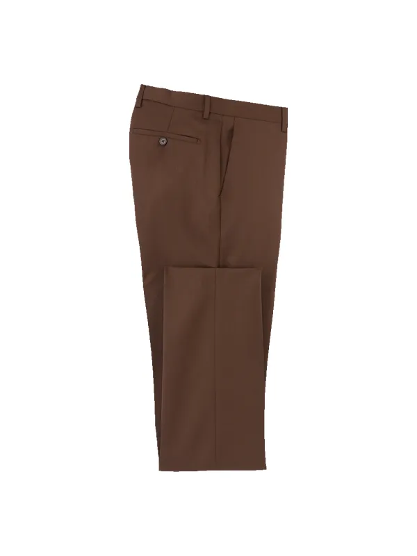 Wool Gabardine Pants - Brown sold by Paul Fredrick