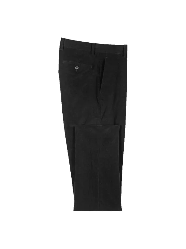 Cotton Stretch Corduroy Pants - Black sold by Paul Fredrick