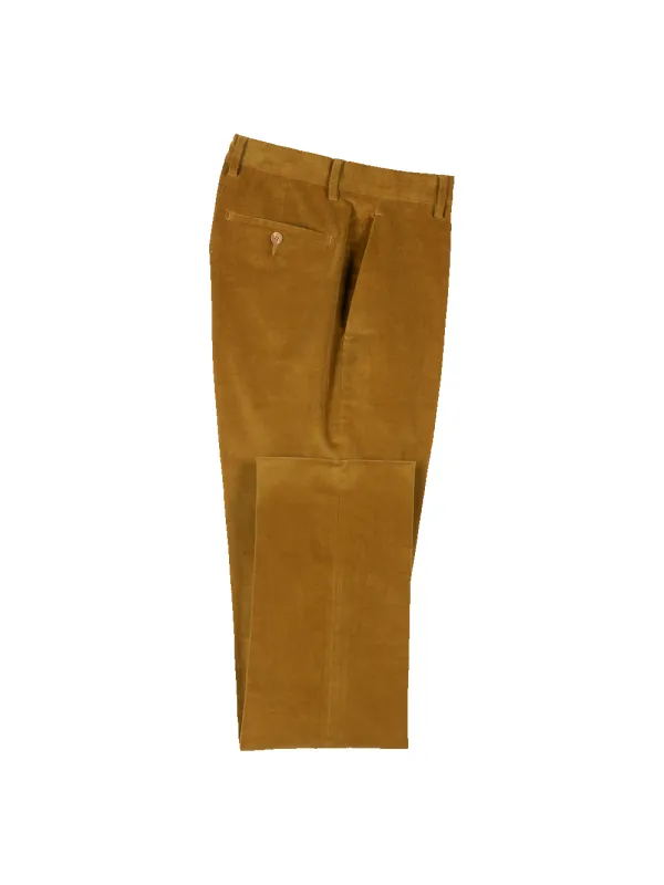 Cotton Stretch Corduroy Pants - Dark Gold sold by Paul Fredrick