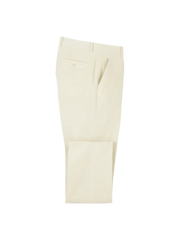 Cotton Stretch Corduroy Pants - Winter White sold by Paul Fredrick