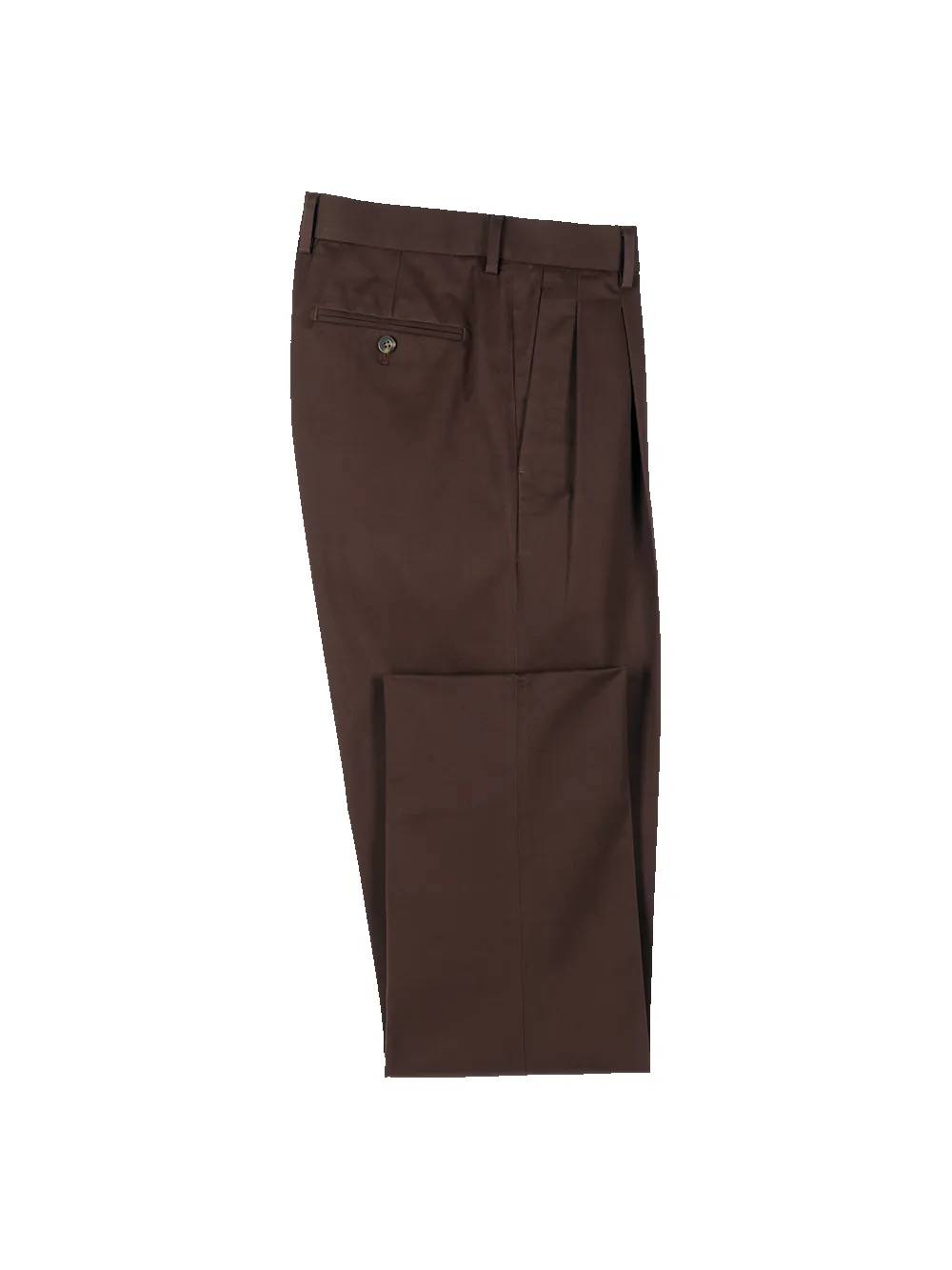 Non-Iron Cotton Stretch Twill Pants - Dark Brown sold by Paul Fredrick product image thumbnail 4