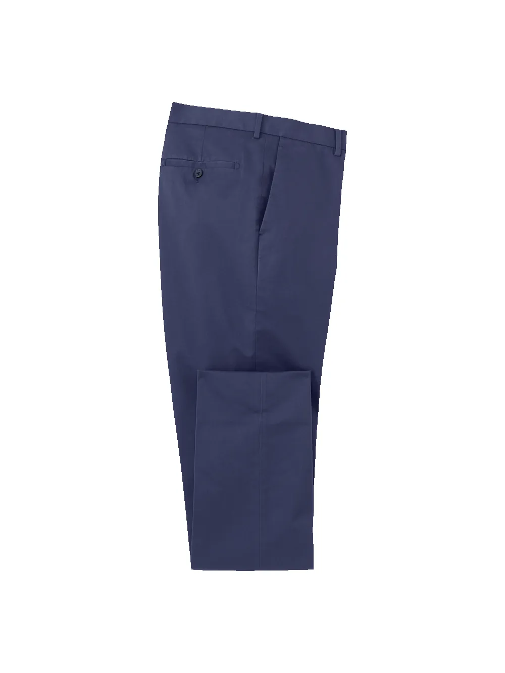 Non-Iron Cotton Stretch Twill Pants - Bright Navy sold by Paul Fredrick