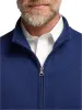 Cotton Full Zip Mock Neck Vest - Blue sold by Paul Fredrick