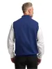 Cotton Full Zip Mock Neck Vest - Blue sold by Paul Fredrick