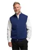 Cotton Full Zip Mock Neck Vest - Blue sold by Paul Fredrick