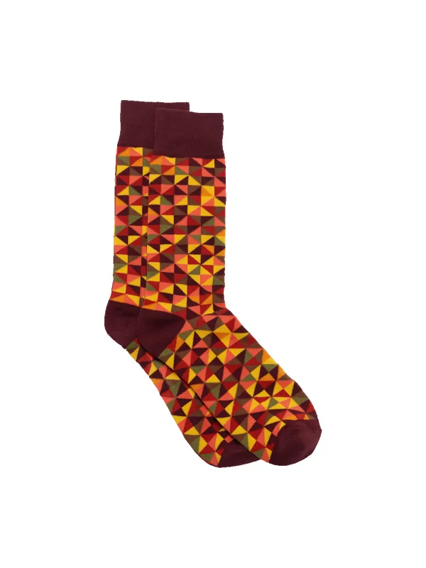 Geometric Cotton Blend Sock - Multi sold by Paul Fredrick