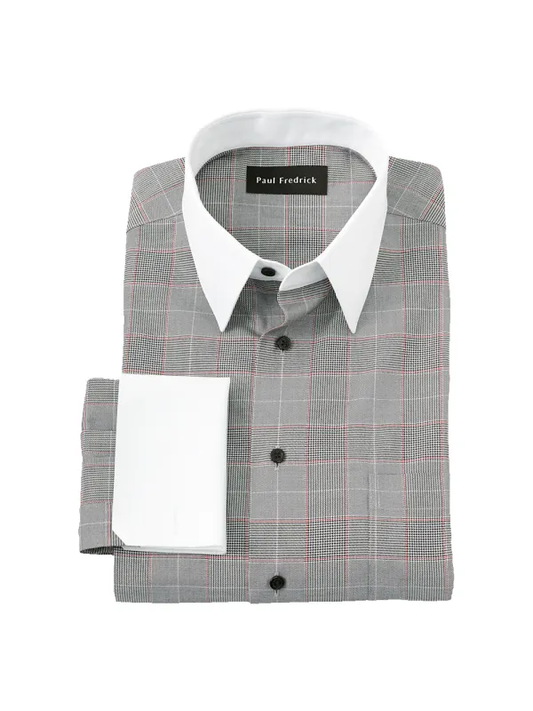 Comfort Stretch Non-Iron Plaid Dress Shirt - Black sold by Paul Fredrick
