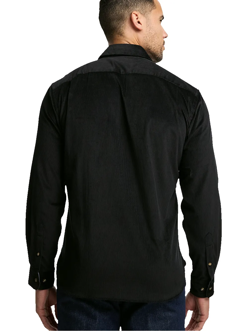 Cotton Corduroy Casual Shirt - Black sold by Paul Fredrick product image thumbnail 5