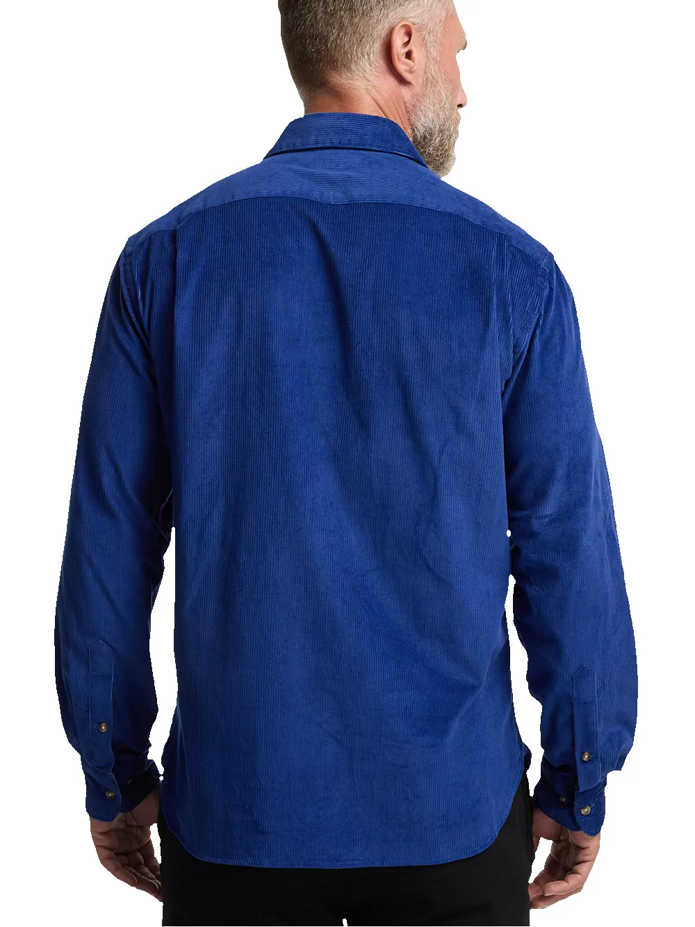 Cotton Corduroy Casual Shirt - Blue sold by Paul Fredrick product image thumbnail 5