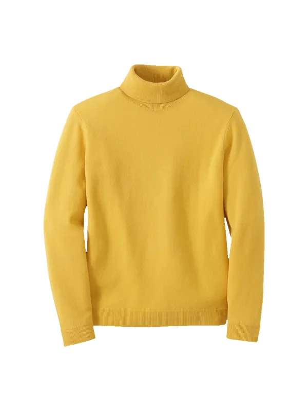 Cashmere Turtleneck Sweater - Gold sold by Paul Fredrick